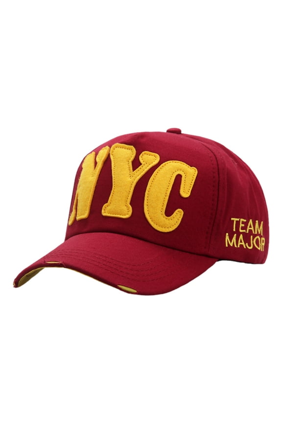NYC Big Apple Graphic Baseball Cap Mens Womens Casual Sunscreen Adjustable Athletic Sport Hat