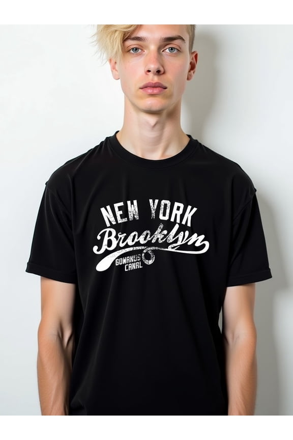 NYC Brooklyn Gownans Canal Tee Men t shirt black graphic summer Perfect for exercise Weekend casual wear Unique Design Unisex Shirt Crewneck tshirts