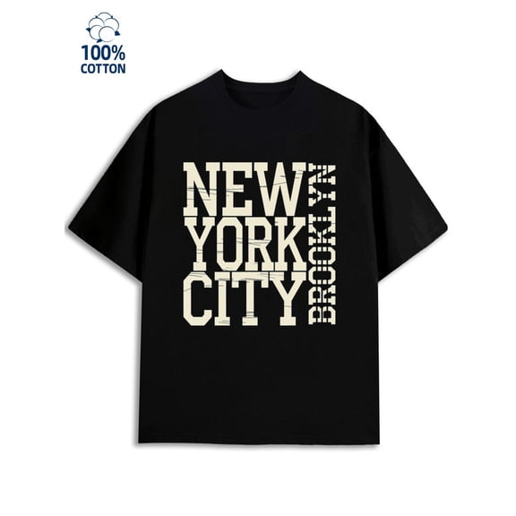 NYC Brooklyn Tee for men new year 180G 100% Cotton black color cats Classic Unisex Shirt Graphic tshirts Basic Unisex Shirt Graphic tshirts Trendy Unisex Shirt Printed tshirts