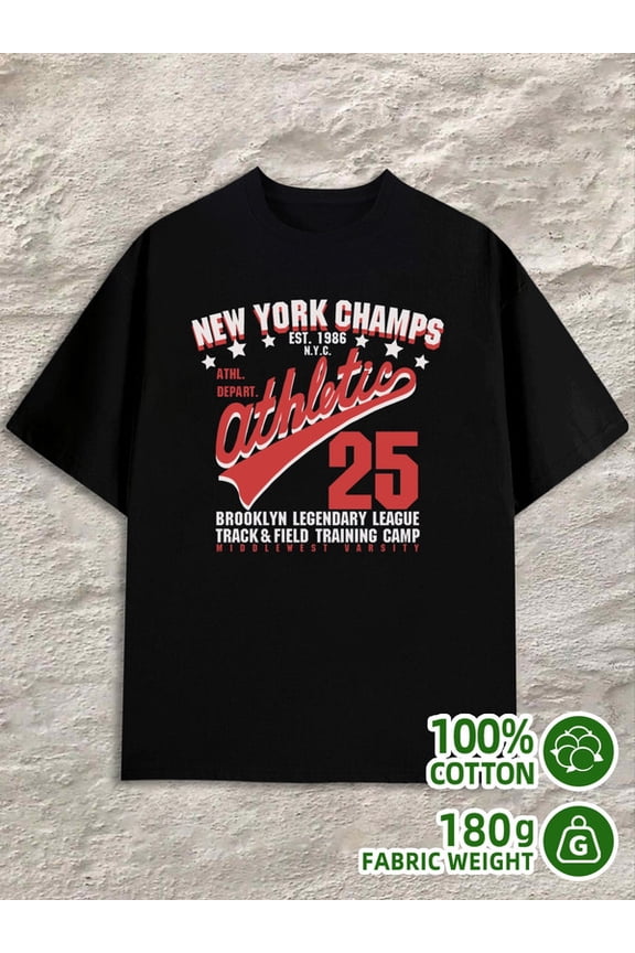 NYC Champs 25 mens black Hip-hop street style Vintage Unisex Shirt Graphic Tee tshirts Basic Unisex Shirt Graphic Tee tshirts Trendy Unisex Shirt Crewneck tshirts
