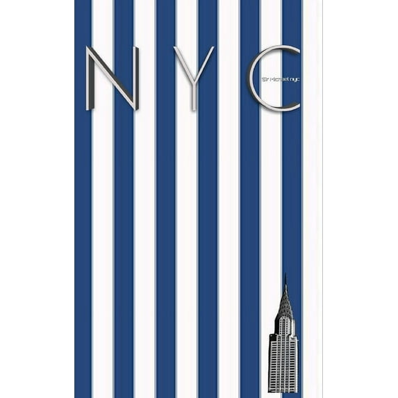 NYC Chrysler building blue and white stipe grid page style $ir Michael Limited edition: NYC Chrysler building blue and white stipe grid page style (Paperback)