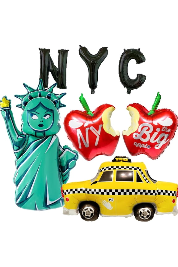 NYC Cityscape Balloons New York City Balloons Status of Liberty Taxi Balloon for NYC New York Birthday Party Decorations Sex and City Girl Party Decorations I Love NY Decor New York Theme Party Decor
