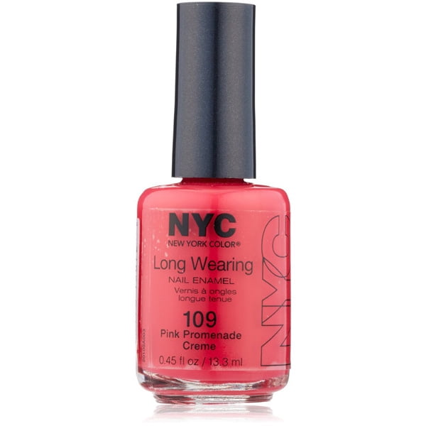 NYC Color Long-Wearing Nail Enamel, 109A Pink Promenade Creme, 0.45 fl oz