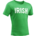 thumbnail image 1 of NYC FACTORY Kids Irish Letters Tee Soft Cotton Shirt Heather Green, Youth Small, 1 of 3