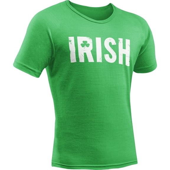 NYC FACTORY Kids Irish Letters Tee Soft Cotton Shirt Heather Green, Youth X-Small