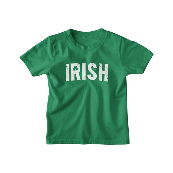 NYC FACTORY Kids Irish Letters Tee Soft Cotton Shirt Kelly Green, Youth X-Small