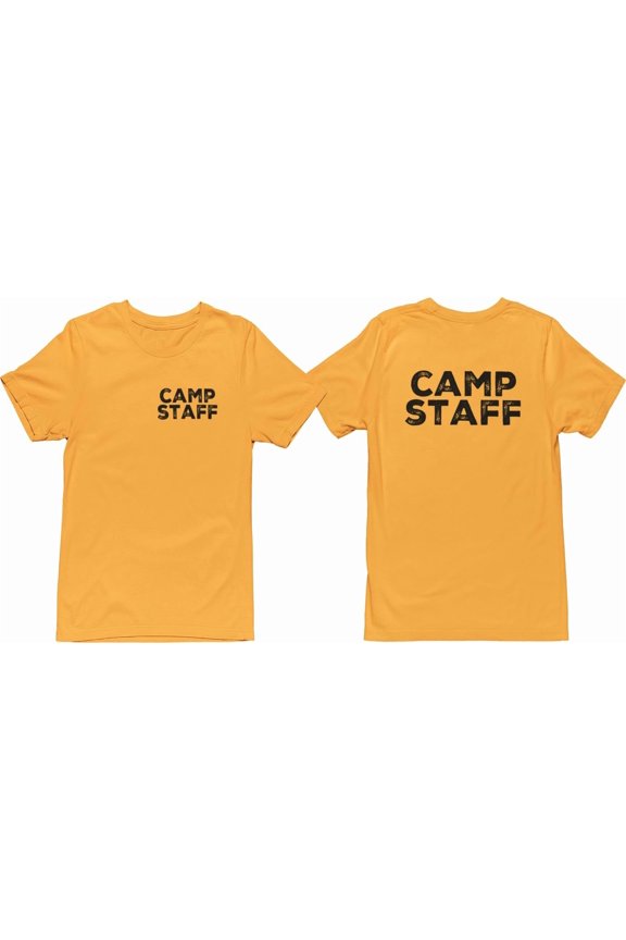 Men's Camp Staff Tee NR, Chest & Back, Gold, 4XL