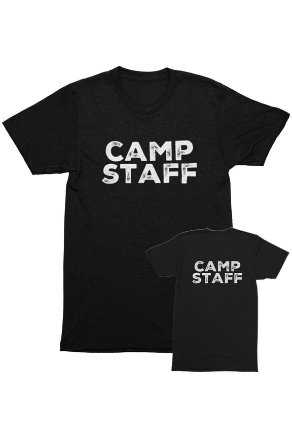 Men's Camp Staff Tee NR, Front & Back, Black, 4XL