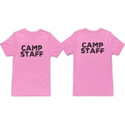 NYC FACTORY Mens Camp Staff Tee NR, Front & Back, Pink, 3XL