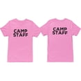 thumbnail image 1 of NYC FACTORY Men's Camp Staff Tee NR, Front & Back, Pink, S, 1 of 2