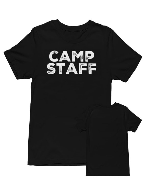 Men's Camp Staff Tee NR, Front Only, Black, 3XL