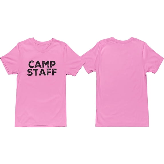 NYC FACTORY Men's Camp Staff Tee NR, Front Only, Pink, S