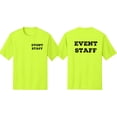thumbnail image 1 of NYC FACTORY Men's Event Staff Tee NR, Chest & Back, Neon Safety Green, 6XL, 1 of 1