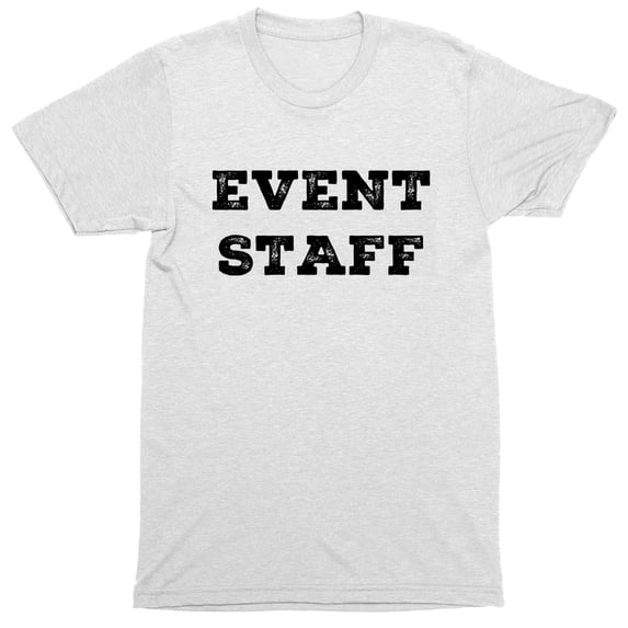 NYC FACTORY Men's Event Staff Tee NR, Front & Back, Ash Gray, XS