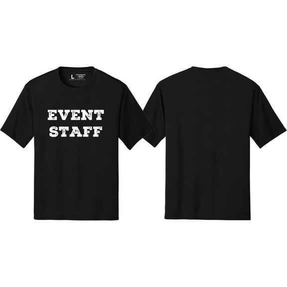 NYC FACTORY Men's Event Staff Tee NR, Front Only, Black, 2XL