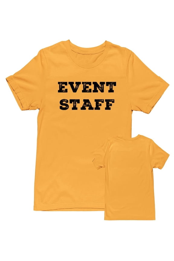 Men's Event Staff Tee NR, Front Only, Gold, 4XL