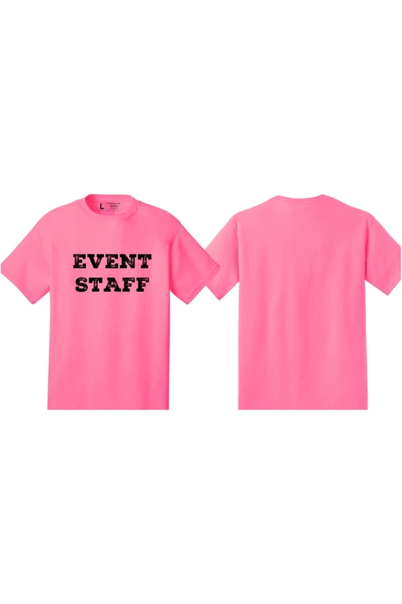 Men's Event Staff Tee NR, Front Only, Pink, 5XL
