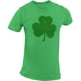 thumbnail image 1 of NYC FACTORY Men's Shamrock Tee Distressed, Green/Green,2XL, 1 of 3
