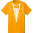 thumbnail image 1 of NYC FACTORY Men's Tuxedo Tee Gold, Button Design, L, 1 of 1