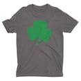 thumbnail image 1 of NYC FACTORY Screen Printed Green Irish Shamrock T-Shirt St Patricks Day Mens Ireland Tee Shirt Charcoal, XL, 1 of 3
