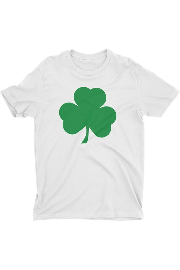 Screen Printed Green Irish Shamrock T-Shirt St Patricks Day Mens Ireland Tee Shirt White, XL