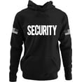 thumbnail image 1 of NYC FACTORY Security Hoodie with US Flag Sleeve Prints, Black US, Alpha, 5X-Large, Regular, Regular, Black, 1 of 2
