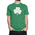 thumbnail image 1 of NYC FACTORY USA Screen Printed Men's Retro Heather Green Distressed Shamrock T-Shirt 2XL, 1 of 3