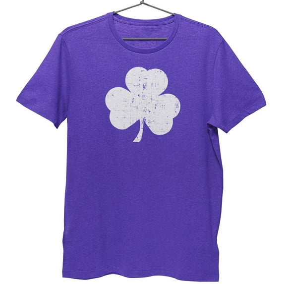 NYC FACTORY USA Screen Printed Shamrock Youth T-Shirt Distressed Tee Kids Irish Green