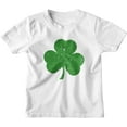 thumbnail image 1 of NYC FACTORY USA Screen Printed Shamrock Youth T-Shirt Distressed Tee Kids Irish Green, 1 of 2