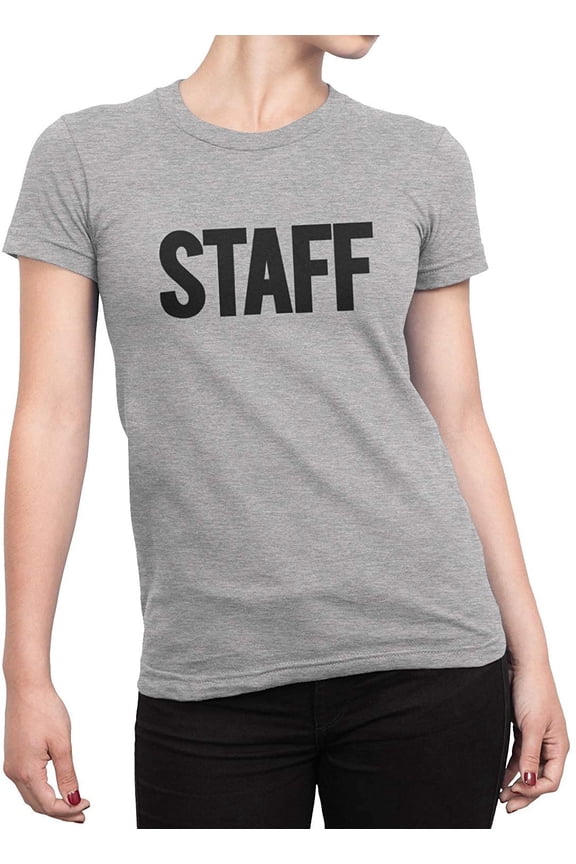 Ladies Staff Tee's Front & Back Screen-Print Regular US Sizing