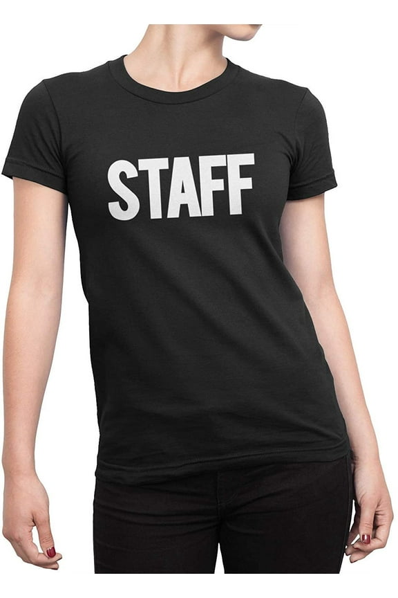 Ladies Staff Tee's Front & Back Screen-Print Regular US Sizing
