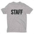 thumbnail image 1 of NYC Factory Men's Staff T-Shirt Front Back Print Tee Event Uniform Screen Printed Tshirt Heather Gray, Large, 1 of 3