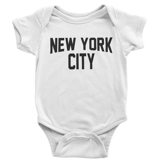 NYC Factory New York City Baby Bodysuit Screen Printed Lennon Retro Style 6m