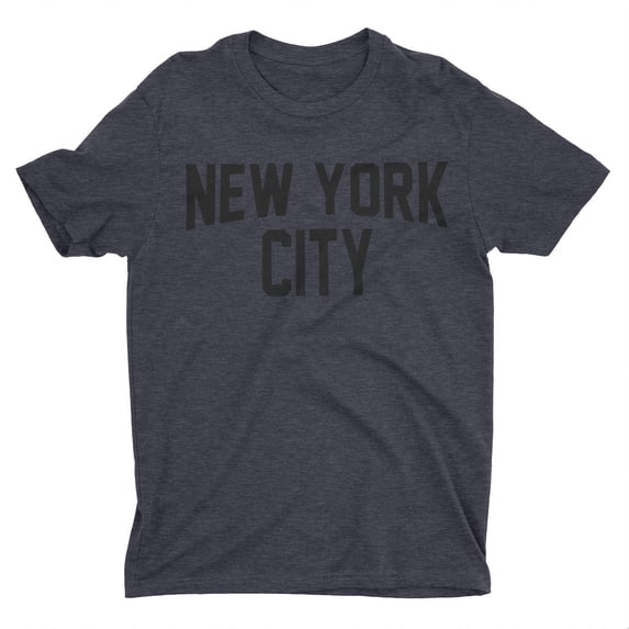 NYC Factory New York City Kids Tee Dark Heather Charcoal T-Shirt Screen-Printed Lennon M