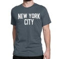 thumbnail image 1 of NYC Factory New York City Men's T-Shirt Charcoal White Lennon Gray Tee Screen Printed 2XL, 1 of 3