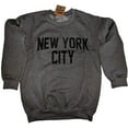 thumbnail image 1 of NYC Factory New York City Sweatshirt Screenprinted Dark Heather Charcoal NYC Lennon Shirt Small, 1 of 1