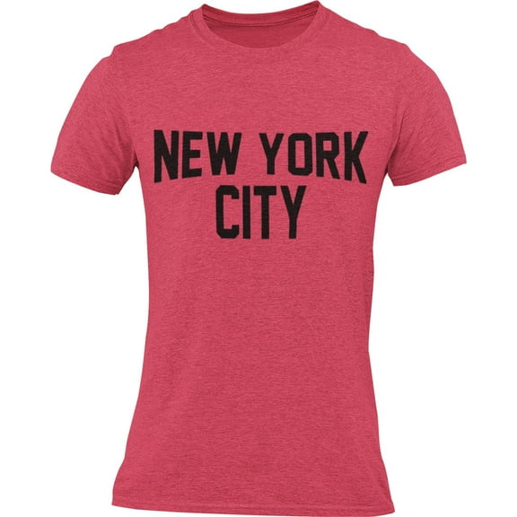 NYC Factory New York City Unisex T-Shirt Screenprinted Heather Red Lennon Tee Large