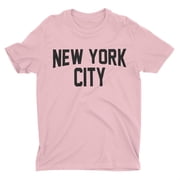 NYC Factory New York City Unisex T-Shirt Screenprinted Pink Retro Tee Small