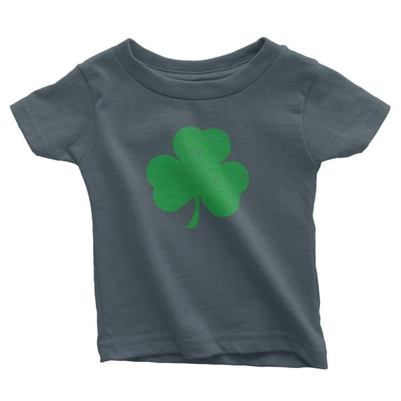 NYC Factory Screen Printed Distressed Shamrock Toddler T-Shirt Tee Charcoal, 4T