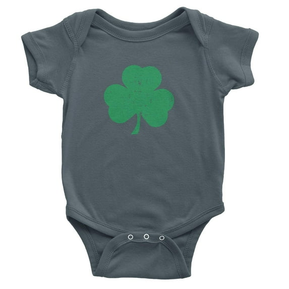 NYC Factory Shamrock Baby Bodysuit Charcoal, 12m