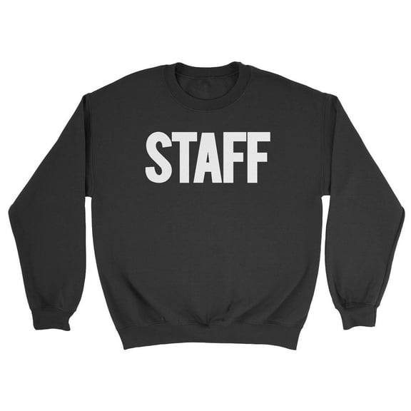 NYC Factory Staff Men's Sweatshirt Screen Printed USA Black & White Soft Shirt Black - White, Small
