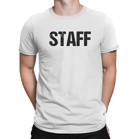 NYC Factory Staff T-Shirt White Mens Tee Staff Event Shirt Front & Back Screen Printed Large