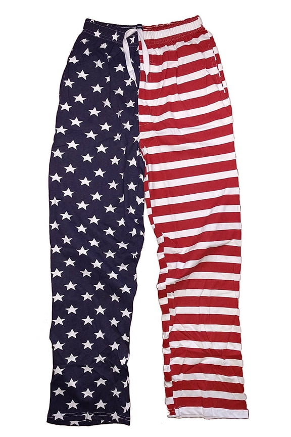 USA Flag Lounge Pants Pajama Bottoms Pride America Patriot Mens Ladies Medium