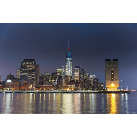 NYC Freedom Tower at Night Poster 36x24 Sold by Art.Com