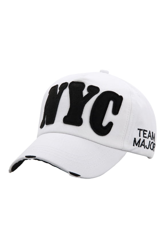 NYC Letter Baseball Cap Mens Spring Summer Sport Hat Womens Casual Sun Protection Snapback for Unisex
