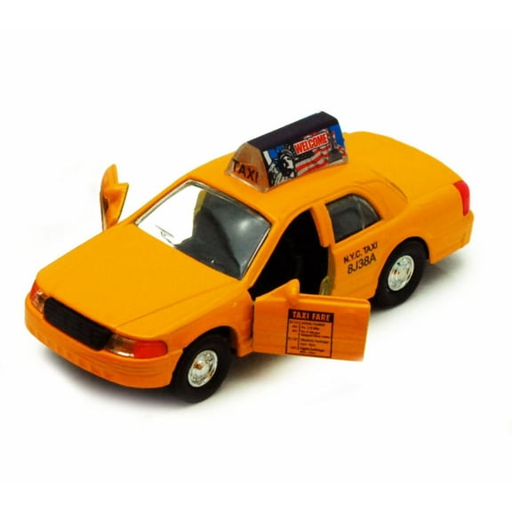 NYC Modern Taxi Cab, Yellow - Showcasts 9989DNY - 5 Inch Scale Diecast Model Replica (Brand New, but NOT IN BOX)
