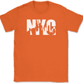 thumbnail image 1 of NYC New York City Cityscape T-Shirt Funny Home Related Local Graphic Tee - Orange, S, 1 of 1