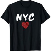 NYC New York City Love Heart Design Unisex Cotton Short Sleeve Tee