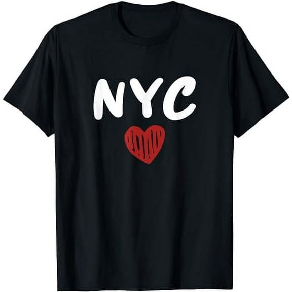 NYC New York City Love Heart Design Unisex Cotton Short Sleeve Tee