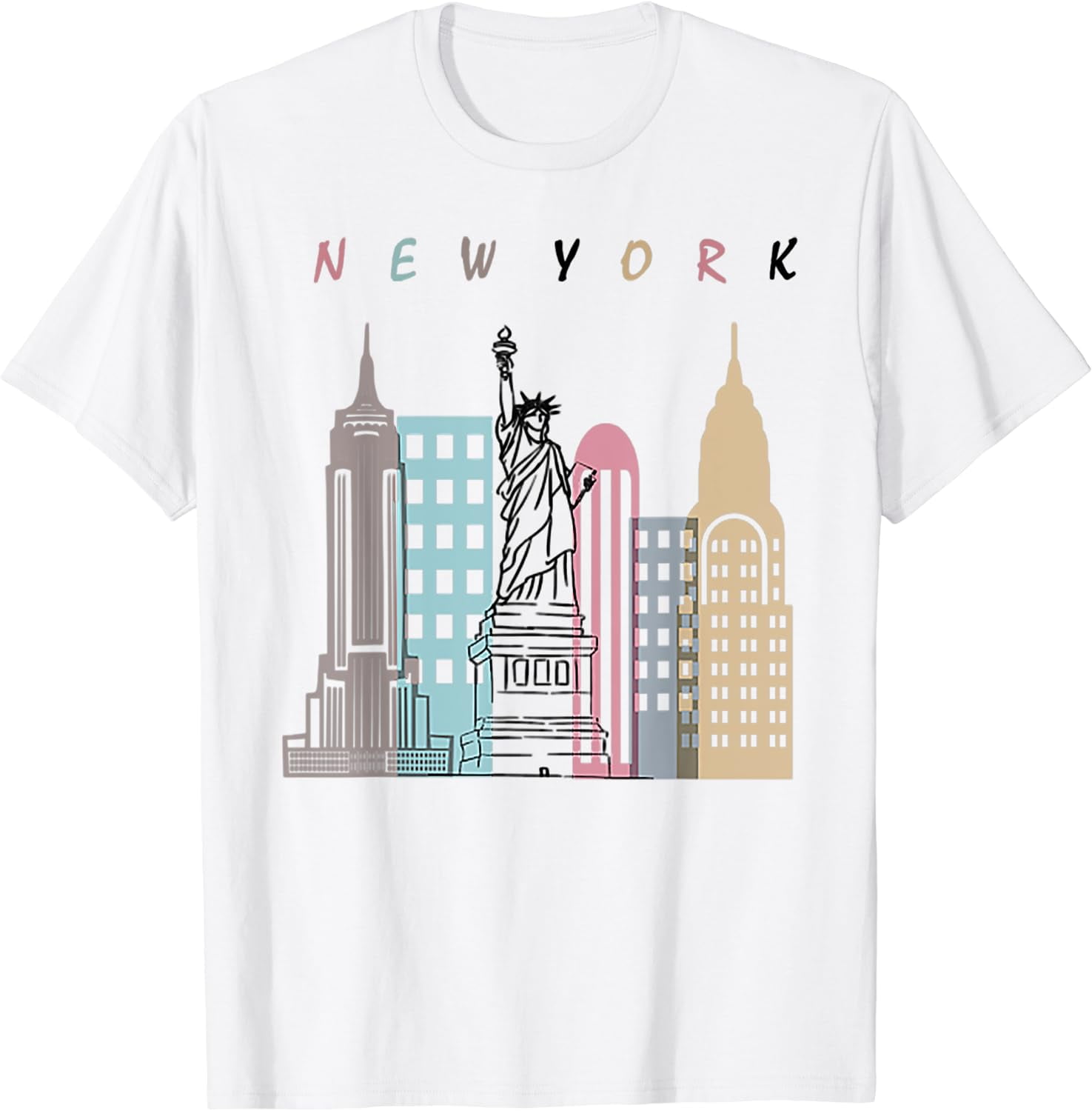 NYC New York City Manhattan skylines statue of liberty TShirt